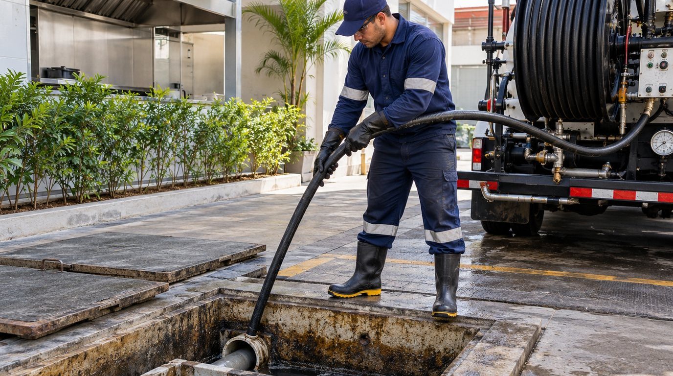 Hidrojateamento de Caixa de Gordura em Fortaleza‑CE