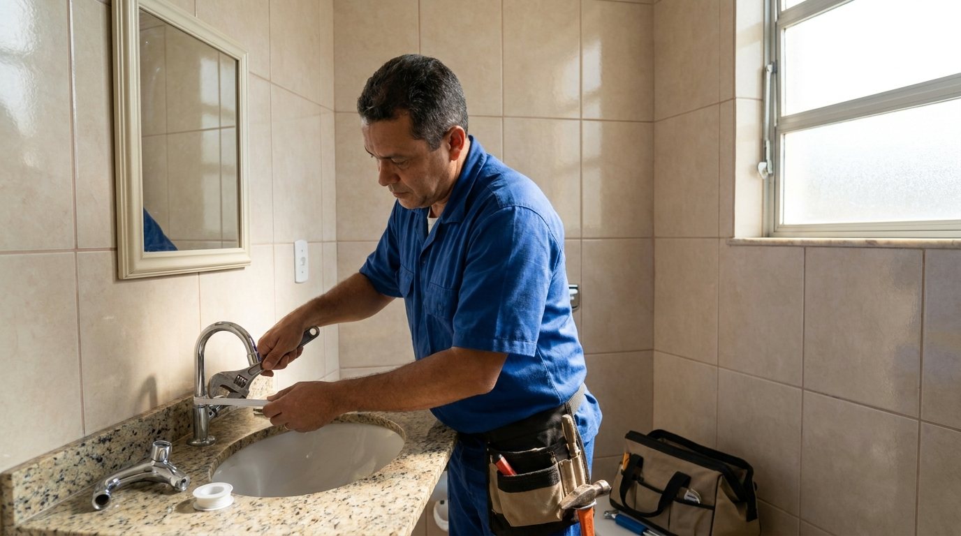 Instalação Hidráulica no Banheiro em Fortaleza‑CE