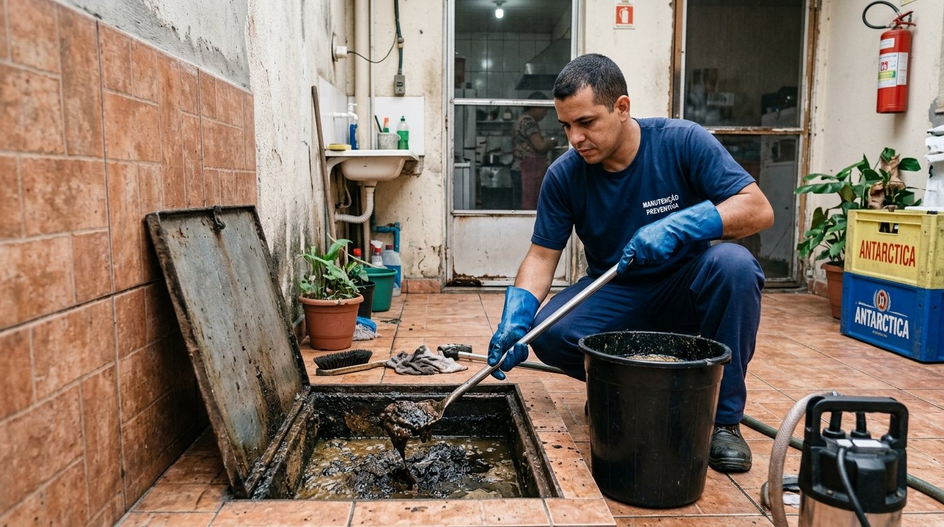 Limpeza de Caixa de Gordura com Equipe em Fortaleza‑CE