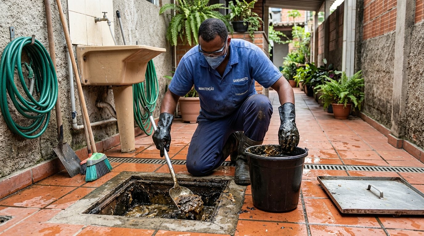 Limpeza de Caixa de Gordura Comercial em Fortaleza‑CE